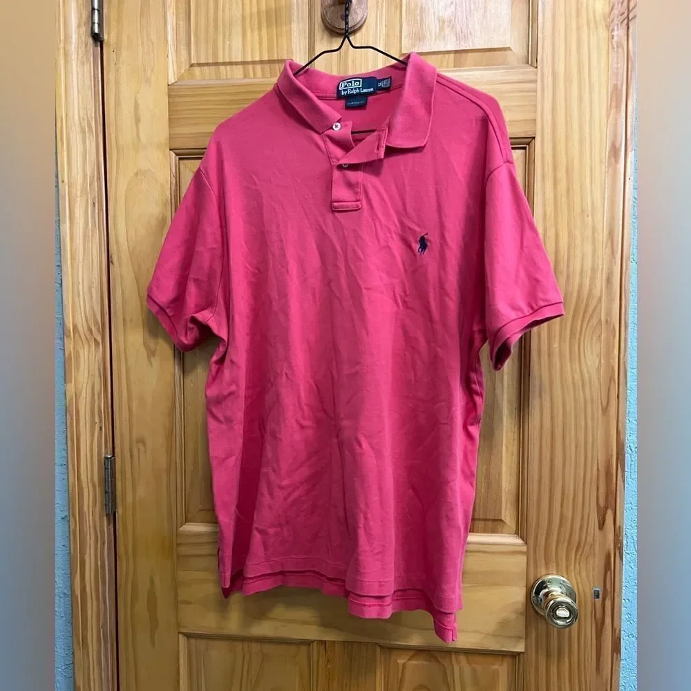 Polo by Ralph Lauren size XL pinky-red custom fit polo